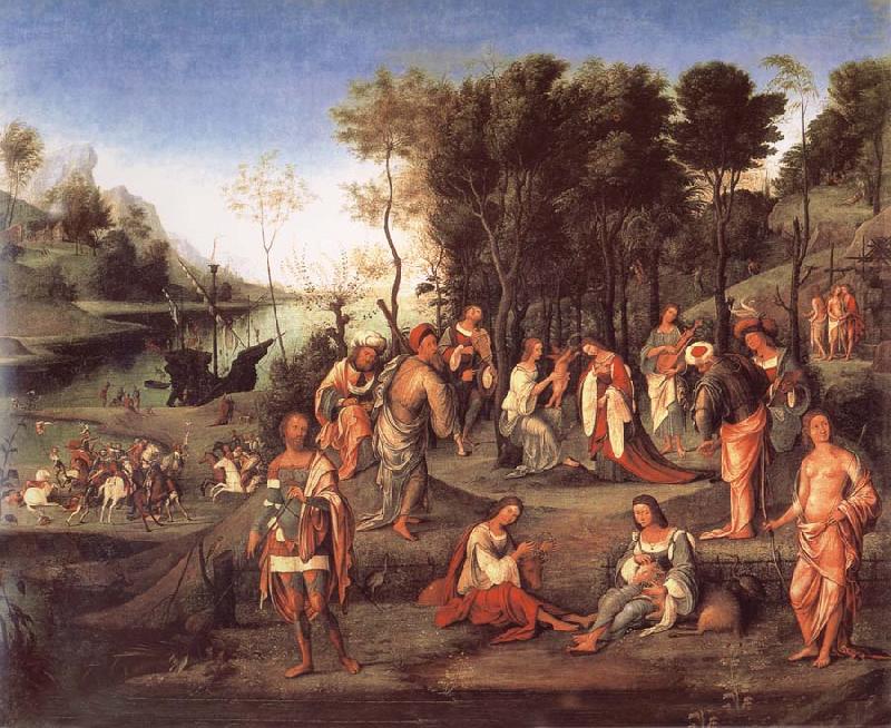 The yard of Isabella D- Este, Lorenzo Costa